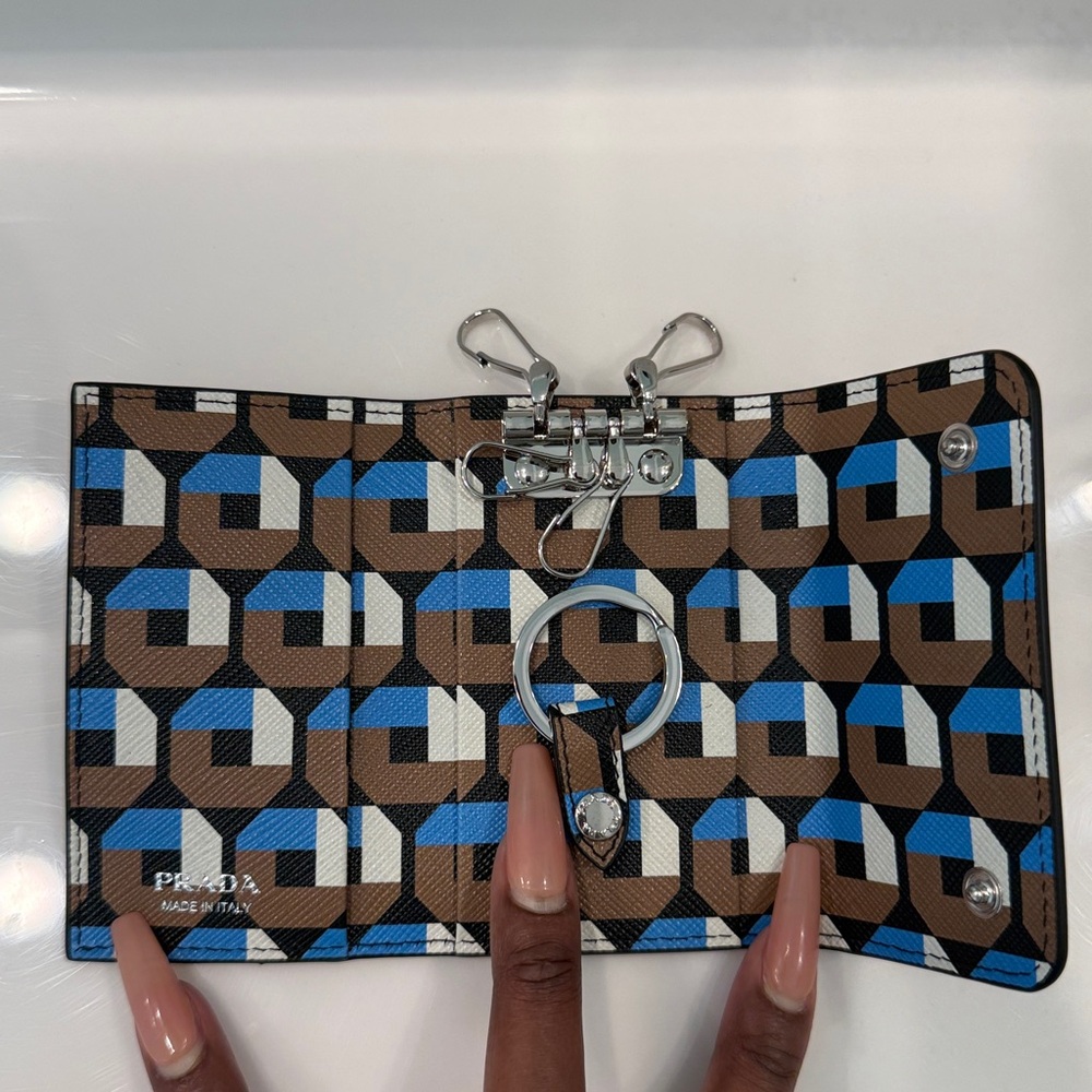 Prada Black Key Chain Wallet- New with Box & Tags